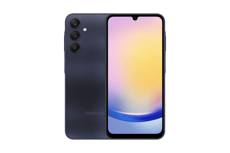 SM-A256B_Galaxy-A25-5G_Blue-Black_Front