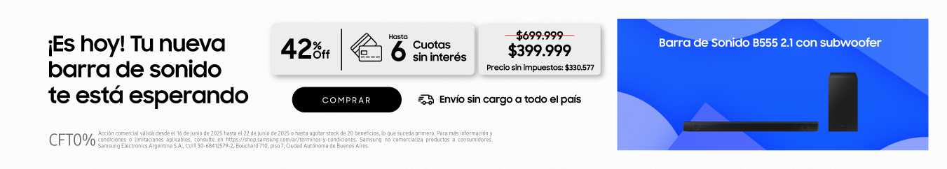 Texto en el lado izquierdo de la imagen "#YouMake ofertas para conectar con lo que más querés". Banner promocional de Microondas, hasta 8% off con bancos seleccionados, hasta 12 cuotas sin interés, Plan canje Samsung. A la derecha de la imagen 2 Microondas Samsung
